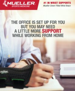 Mueller Sports Medicine Green Fitted Wrist Brace for Men and Women, Support and Compression for Carpal Tunnel Syndrome, Tendinitis, and Arthritis, Black Right Small/Medium (Pack of 1) 27 71YaF1wtq0L