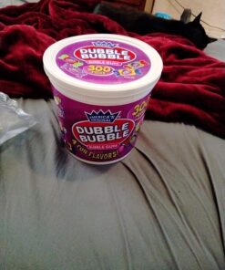 Tootsie Roll Dubble Bubble Holiday Size - 300 Count Resealable Tub of Individually Wrapped Fruit and Bubble Gum - Original, Watermelon, Apple and Grape Flavors - Peanut and Gluten Free, 47.6 Ounce Assorted 300 Count (Pack of 1) 26 71YaH2TWY8L