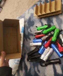 EverBrite 18-Pack Mini LED Flashlight Set - Portable Flashlights Ideal for Hurricane Supplies Camping, Night Reading, Cycling, BBQ, Party, Backpacking - Includes Lanyard & 54 x AAA Batteries 55 71YbVkS3McL