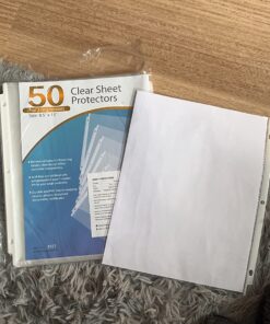 KTRIO Sheet Protectors 8.5 x 11 inch Clear Page Protectors for 3 Ring Binder, Plastic Sleeves for Binders, Top Loading Paper Protector Letter Size, 50 Pack 30 71YbuKndnL