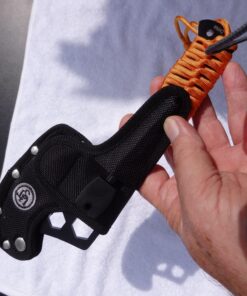 UST Parahatchet FS Camping Axe with Stainless Steel Blade Including 3 Hex Wrenches and Rope Cutter, Paracord-Wrapped Handle and Magnesium Fire Starter for Camping, Backpacking, Hunting and the Outdoors 29 71Yc8C7UUvL
