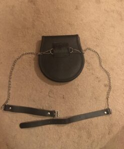 Etrading 7.5" x 6.5" Renaissance Scottish Medieval Faux Leather Sporran Pouch Bag 25 71YdDRi0LxL