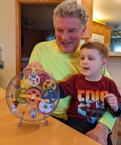 Lily's Home Do-It-Yourself Children's First Puzzle Clock Kit, No Batteries Required, Learn How Clock Gears Work, Colorful and Educational Gift for Kids, Multi-Colored (31 Pieces) 18 71YdJTUUaSL