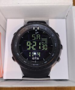 PALADA Men's Digital Sports Watch Waterproof Tactical Watch with LED Backlight Watch for Men Black 46 71Yee637IbL