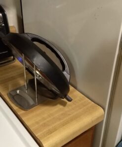 Yummy Sam Pot Lid Holder and Spoon Rest, Stainless Steel Utensils Lid Spoon Holder Ladle Rest Pot Lid Rack Shelf Stand Holder Multifunctional Storage Rack Stove Organizer (Silver) 38 71YfSK54iL