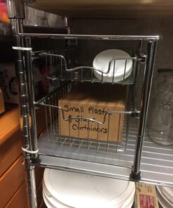 Simple Houseware Stackable 2 Tier Sliding Basket Organizer Drawer, Chrome 2-Tier 44 71YfZebsIaL