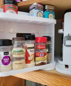 Cabinet Caddy SNAP! Sliding Spice Rack Organizer for Cabinet, Just Pull & Rotate, 3 Snap-In Shelves Adjust for 5 Levels of Storage, Magnetic Modular Design, Non-Skid Base, 8.9”H x 6.1”W x 10.8”D 39 71YfmCiNgLL