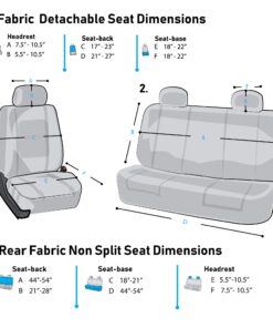 FH Group Automotive Seat Covers Trendy Corduroy Bucket Full Set with Gift- Universal Fit for Cars Trucks and SUVs (Black/Gray) FB032115 32 71YgTPompVL 1