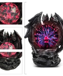 ANQIA Plasma Ball Lamp Touch Sensitive,Party Magical Electrostatic Red Color Crystal Ball for Halloween (Evil Dragon) 16 71YgseFhnAL