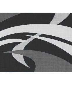 Stylish Camping Outdoor Patio / RV Camping Mat - Swirl (Black/White, 9-Feet x 12-Feet) 9x12 Black/White 20 71Yi67ubDfL