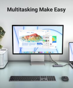 UGREEN Revodok 106 USB C Hub 6 in 1 USB C Dongle 4K HDMI, 3 USB 3.0 Ports, SD/TF Card Reader Compatible with MacBook Pro, MacBook Air, iPad, iPhone 15 Pro/Pro Max. Grey Space Grey 28 71YiEVUj1L