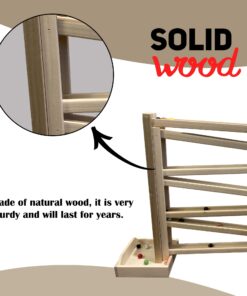 Wooden Marble Run Roller Track Toy with Free Marbles, 18" High, Amish Built in The USA 9 71YiOjtJ6IL