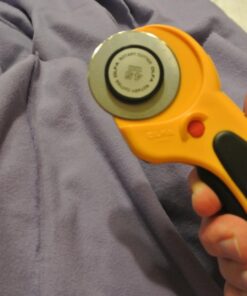 OLFA 45mm Ergonomic Rotary Cutter (RTY-2/DX) - Rotary Fabric Cutter w/ Blade Cover & Squeeze Trigger for Quilting, Sewing, Crafts, Replacement Blade: OLFA RB45-1H 42 71YiXstGOzL