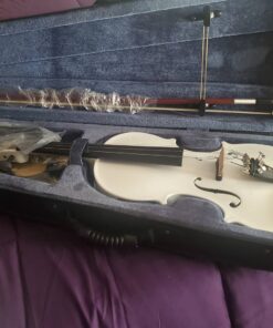 Cecilio 4/4 CVNAE-White Ebony Fitted Acoustic/Electric Violin in Pearl White(Full Size) 28 71Yj9MDnxuL