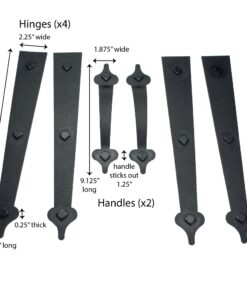 Household Essentials Garage Handle and Hinge Magnets – Decorative Magnetic Hardware Steel Doors, Easy Installation, Durable & Weatherproof, Set of 6 Standard Hinges 24 71YjV523DcL