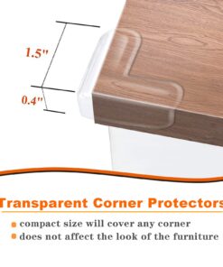 Gudui 12 Pack Corner Guards Corner Protectors for Baby Furniture Corner & Edge Safety Bumpers Clear Baby Proofing Bumper Cushion for Table Furniture Sharp Corners (L-Shaped) L Shaped 24 71Yk03WMWNL