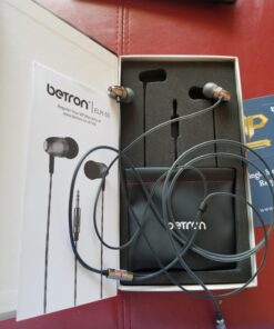 Betron ELR50 in Ear Headphones Earphones Wired with Noise Isolating Earbuds Tangle Free Cord Lightweight Carry Case Soft Ear Buds 3.5mm Plug (Black) Black 57 71Yk8lKBC7L