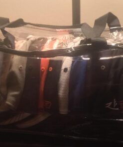 Houseables Baseball Cap Storage Bag, Hat Organizer Case, 23" x 6" x 8", Clear Plastic, Caps Holder, Moisture & Dust Proof, Black Handles, Box w/Zipper Closure, Stores & Racks 22 Hats, Dirt Protection 38 71YkC9gPdhL 1