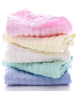 MUKIN Baby Washcloths - Natural Cotton Baby Wipes - Soft Newborn Baby Face Towel and Washcloth for Sensitive Skin- Baby Registry as Shower, 5 Pack 12x12 inches 26 71YkXgSOUPL