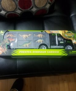 PREXTEX 16" Dinosaur Truck Carrier Playset with 6 Mini Plastic Dinosaurs, Dinosaur Toy Trucks for Toddler Boys 3 to 5 Years Old 25 71Ykcgj1tgL