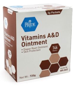 Alternative view of Medpride Vitamin A & D Skin Protectant Ointment| for Body Chaffing, Diaper Rash, Cuts, Dry-Cracked Hands/Feet/Face| 5g Packets, 144-Packets| Lanolin & Petrolatum Formula| for Men, Women & Baby Skin 0.17 Ounce (Pack of 144)