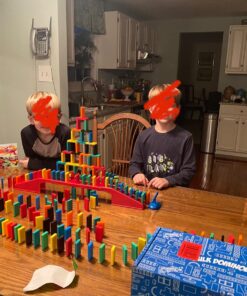 Bulk Dominoes Pro-Domino Kit | Dominoes Set, STEM STEAM Small Toys, Family Games for Kids, Toys, Building, Toppling, Chain Reaction Sets (Starter) Starter 15 71YkjJeap1L