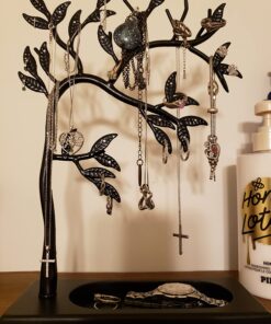 Alternative view of LilGift Jewelry Organizer, Jewelry Tree, Jewelry Organizer for Hanging Necklaces, Bracelets & Earrings - Metal Jewelry Holder, Necklace Holder, Jewelry Storage for Women (Black Tree) Black