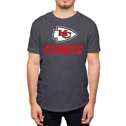 Hybrid Sports NFL - Core Logo - Officially Licensed Adult Short Sleeve Fan Tee for Men and Women X-Large Kansas City Chiefs - Heather Charcoal