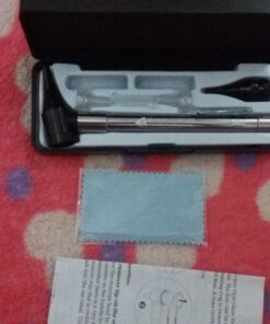 Third Generation Dr Mom Slimline Stainless LED Pocket Otoscope with Soft White Natural Hue Light Spectrum in Hard Travel Case Includes Lighted Ear Wax curettes 35 71YlrGcWLpL