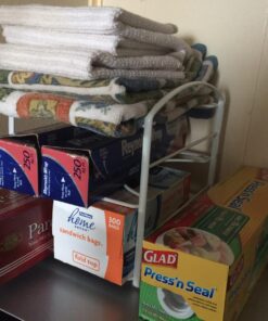 DecoBros Kitchen Wrap Organizer Rack,White (Small/Standard, 2-1/2" Box) White 27 71YmK lsIpL