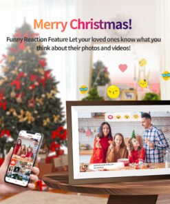 10.1 inch WiFi Digital Picture Frame, 32GB Smart Digital Photo Frame with WiFi Share Photo Video via Frameo App 10.1" Brown 34 71YmSKd5WJL