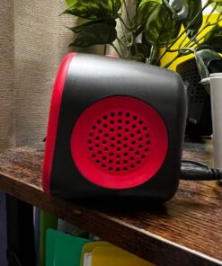 SHARP Big Bang Super Loud Alarm Clock for Heavy Sleepers, 6 Extremely Loud Wake Up Sounds: Rooster, Bugle, Nagging Mom, Jackhammer, Siren, Beep – Up to 115db Volume, Red/Black with Red LED Display 26 71YnPB9bcaL