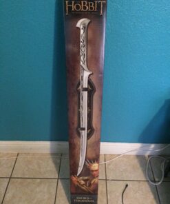 UNITED CUTLERY The Hobbit Sword Of Thranduil The Elvenking With Wooden Wall Plaque - Officially Licensed, Stainless Steel Blade, Authentically Detailed Metal Hilt, For LOTR Collectors - Length 41 7/8" 25 71YnYXQGvfL