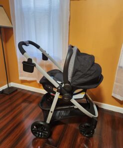 Graco Modes Pramette Travel System, Includes Baby Stroller with True Pram Mode, Reversible Seat, One Hand Fold, Extra Storage, Child Tray and SnugRide 35 Infant Car Seat, Ellington Modes Pramette w/ Infant Pramette Mode 42 71YnkMMVYPL