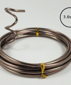 Anodized Aluminum Bonsai Training Wire 5-Size Starter Set with Canvas Bag - 1.0mm, 1.5mm, 2.0mm, 2.5mm, 3.0mm (147 feet total) - Choose Your Color (5 Sizes, Brown) 5 Sizes 24 71Ype5bPgAL