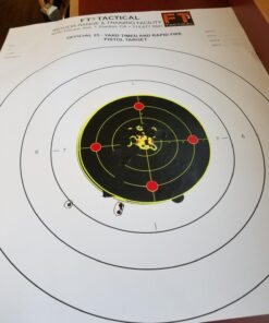 Splatterburst Targets - 8 inch Stick & Splatter Self Adhesive Shooting Targets - Gun - Rifle - Pistol - Airsoft - BB Gun - Pellet Gun - Air Rifle - Made in USA 100 pack 32 71YpsXY4VzL 2