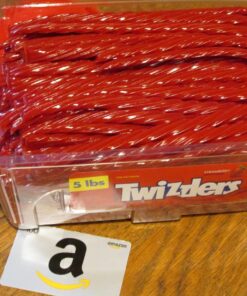 TWIZZLERS Twists Strawberry Flavored Licorice Style, Low Fat Candy Tub, 5 lb 5 Pound (Pack of 1) 24 71YpuyP1CqL