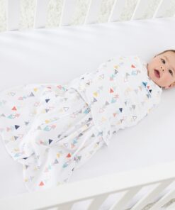HALO Sleepsack Swaddle, 100% Cotton, Triangle Neutral, Multi, Small Multi Color Triangle Small (Pack of 1) 20 71YqO4 Pc0L