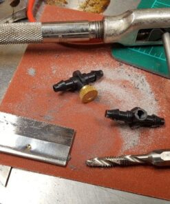 Greenlee DTAPKIT Drill/Tap Kit for Metal, One-Step Drilling, Tapping, and Deburring/Countersinking Set with Quick Change Adaptor 6-32 to 1/4-20 19 71YqbgrkK4L