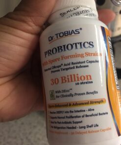 Dr. Tobias Probiotics 30 Billion, 10 Strains, 30 Billion CFU's, Targeted Release Probiotics for Digestive Health, Shelf-Stable Probiotics for Women & Men, Non-GMO, 30 Capsules, 30 Servings 30 Count (Pack of 1) 25 71YqfsT91qL