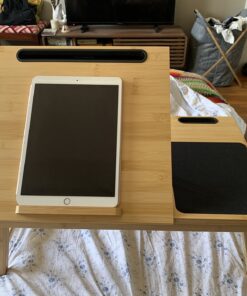 Sofia + Sam Multi Tasking Lap Desk with Adjustable Tilt Surface | Mouse Pad | Fits Laptops Up to 15" | Tablets Up to 9.6" | Smart Phones Up to 3.5" | Natural | | Computer Lap Tray 33 71Yr36DsACL