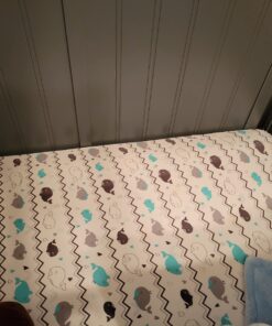 Stretchy Fitted Crib Sheets Set BROLEX 2 Pack Portable Crib Mattress Topper for Baby Boys Girls,Ultra Soft Jersey,Full Standard,Elephant & Whale Grey Teal 31 71YrUWyCQvL 1