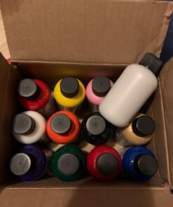 Angelus Leather Paint 4oz Starter Kit Set of Acrylic Paints For Sneakers, Shoes, Art, Crafts, Jackets, Shirts- Flexible, Made in USA 55 71YsIMtC27L