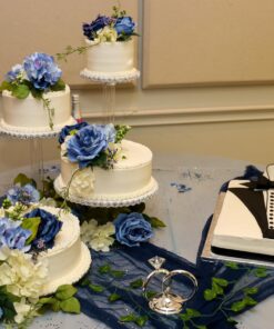 Alternative view of 4 Tier Clear Spiral Cascade Wedding Cake Stand (Style 400-A)