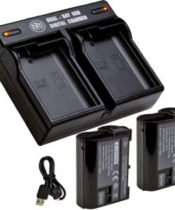 BM Premium Pack of 2 EN-EL15 Batteries and USB Dual Battery Charger Kit for Nikon D7500, 1 V1, D500, D600, D610, D750, D800, D810, D810A, D850, D7000, D7100, D7200 Digital SLR Cameras 17 71Ysubqa2jL