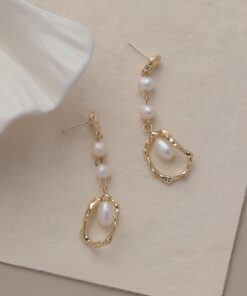 Baroque Pearl Drop 14K Gold Statement Dangle Earrings for Women Modern Irregular Pearl 19 71YtW9oUuNL