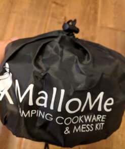 MalloMe Camping Cookware Mess Kit for Backpacking Gear – Camping Cooking Set - Camping Pots and Pans Set - Backpacking Stove/Portable Stove Compatible - Camp Kitchen Equipment Accessories Pot 1 Liter Pot 58 71Ytb7UXQ6L