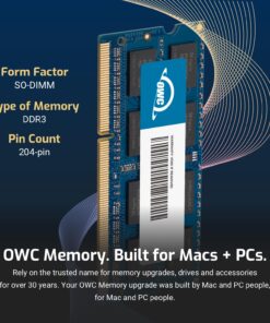 OWC 16GB (2x8GB) PC12800 DDR3L 1600MHz SO-DIMMs Memory Ram Upgrade Compatible with 2011-2015 iMac, 2011-12 Mac Mini, and 2011-2012 MacBook Pro (Non-Retina Display) Models (OWC1600DDR3S16P) 16GB(8GB-modules) 2 x 8GB 18 71YtkkySwkL
