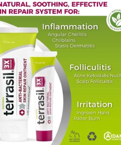 Alternative view of Antibacterial Skin Repair, 3X Faster Natural Ingredients for Treatment of Fissures Folliculitis Angular Cheilitis Impetigo Chilblains Lichen Sclerosus Cellulitis by Terrasil (14 Gram) 0.49 Ounce (Pack of 1)