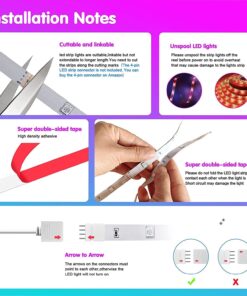 Tenmiro Led Strip Lights 130ft (2 Rolls of 65ft) Smart Light Strips with App Control RGB Led Lights for Bedroom,Music Sync Color Changing Lights for Room Party 23 71Yve9Cst L